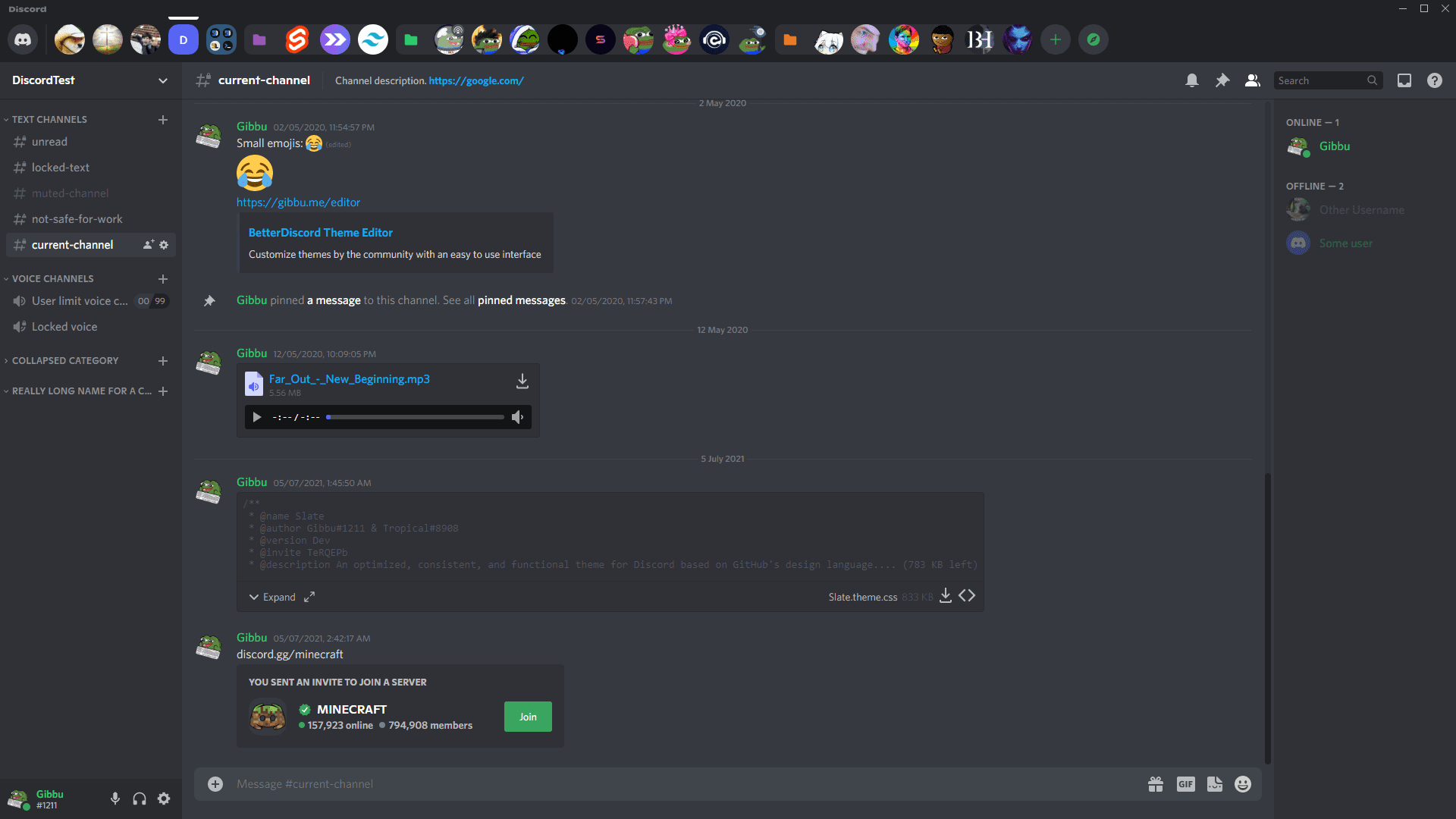 Horizontal Server List