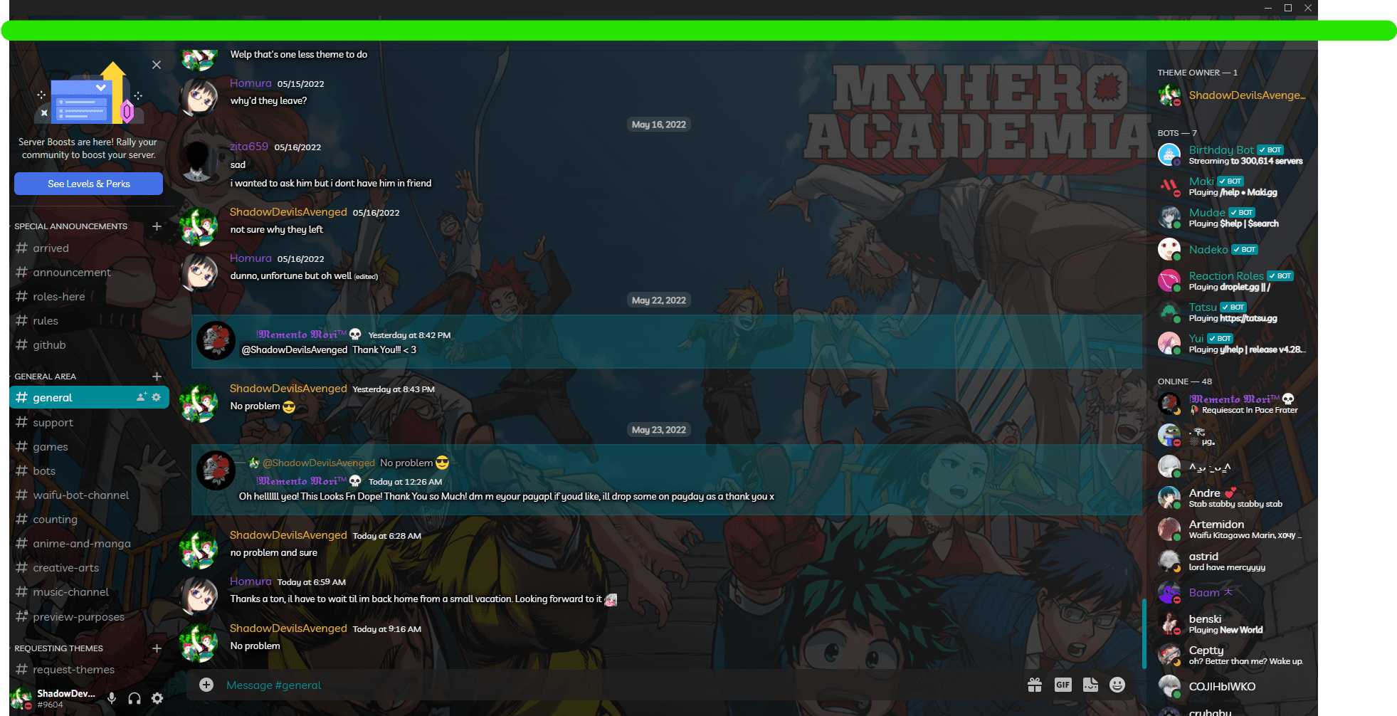 Old BNHA Theme Returns